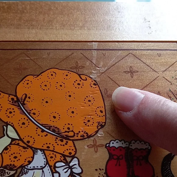 Holly Hobbie Little Girls Music Jewelry Box Wood - Picture 5 of 8